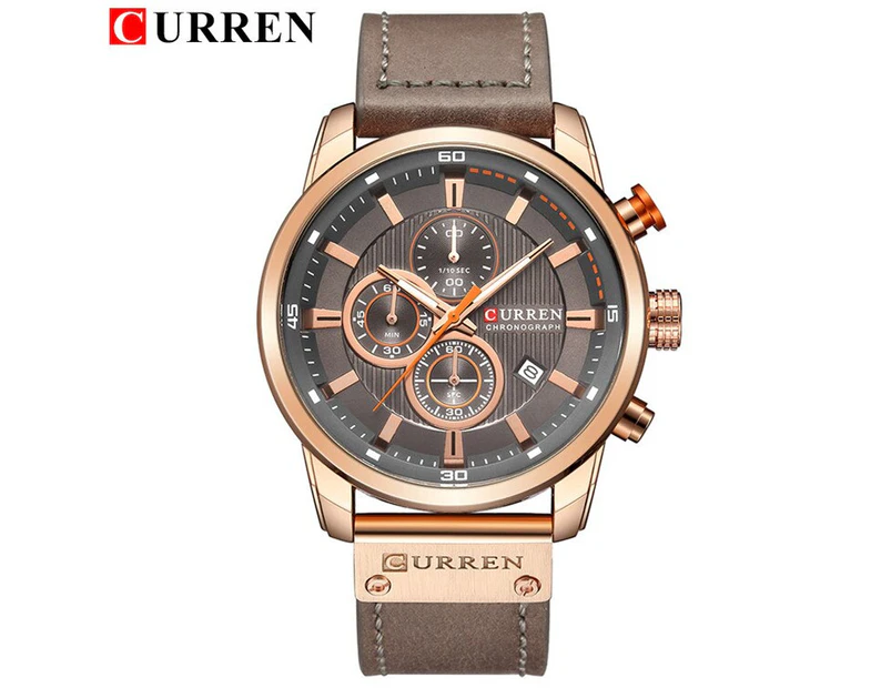 CURREN Luxury Brand Men Military Sport Watches Men's Quartz Clock Leather Strap Waterproof Date Wristwatch Reloj Hombre