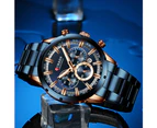CURREN Luxury New Mens Stainless Steel Band Wristwatches for Men Casual Fashion Quartz Clock Mens Chronograph Watch with Date