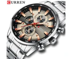 Curren Men Watches Top Brand Luxury Chronograph Man Waterproof Quartz Watch Stainless Steel Luminous Male Clock Wrist Watch