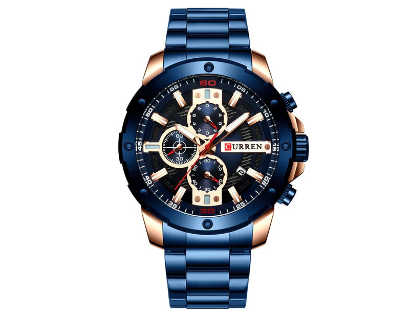 CURREN Men Watch Luxury Brand Fashion Quartz Chronograph Male Clock Waterproof Stainless Steel Sport Watch Men Relogio Masculino