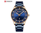 CURREN Men Watch Stainless Steel Classy Business Watches Male Auto Date Clock Fashion Quartz Wristwatch Relogio masculino