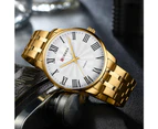 CURREN New Luxury Brand Mens Watches Casual Business Quartz Wristwatches with Roman Numbers Simple Style Stainless Steel Clock
