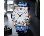 CURREN New Simple Style Stainless Steel Wristwatches for Men Luxury Brand Business Quartz Watch with Roman Numbers