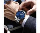 CURREN Simple Classic Quartz Watches for Men Stainless Steel Band Wristwatches Businss Style Clock with Luminous Hands