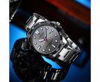 CURREN Simple Fashion Date Wristwatches Male Luxury Design Stainless Steel Watches Men's Quartz Luminous Clock Silver