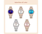 CURREN Simple Slim Stainless Steel Quartz Wristwatches for Women Luxurious Sparkling Rhinestone Dial Dress Watches Ladies