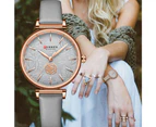 CURREN New Charming Clock Women Quartz Leather Beautiful Flower Wristwatches for Elegant Ladies Watches Reloj Mujer