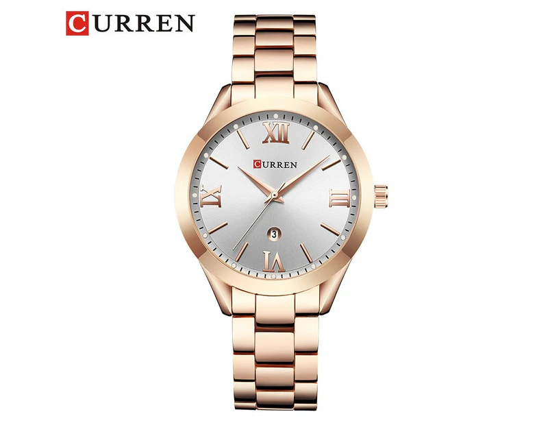 Curren New Fashion Top Brand Women's Watches Stainless Steel Gold Clock Hot Selling Ladies Quartz Elegant Wristwatch