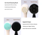 Facial Cleansing Brush 2 In 1,  Face Exfoliating Pore Deep Cleansing Brush Ultra Fine Soft Bristle Dual Face Wash Brush Silicone Face Scrubber