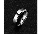 Hip Hop Stainless Steel Rotatable Men Ring High Quality Spinner Chain Punk Women Jewelry for Party Gift （ size:11 )