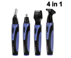 4 in 1 Nose Hair Trimmer, Rechargeable Electronic Beard Trimmer, Side Trimmer, Eyebrow Trimmer, Nose Hair Trimmer with Stainless Steel Rotary Blade