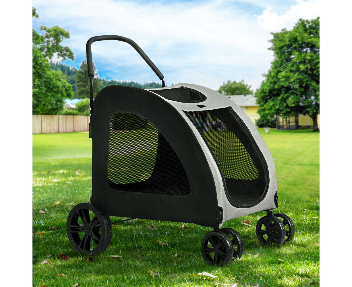 i.Pet Pet Stroller Dog Pram Large Carrier Cat Travel Foldable Strollers 4 Wheels Trolley