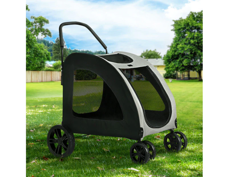 i.Pet Pet Stroller Dog Pram Large Carrier Cat Travel Foldable Strollers 4 Wheels Trolley