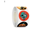 1 Roll Label Stickers Cute Easy to Paste Celebrating Colorful Halloween Pumpkin Witch Ghost Decor Labels for Bar I