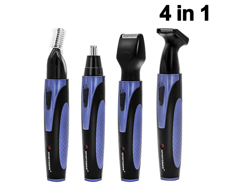 4 in 1 Nose Hair Trimmer, Rechargeable Electronic Beard Trimmer, Side Trimmer, Eyebrow Trimmer, Nose Hair Trimmer for Men and Women with Stainless Steel Ro