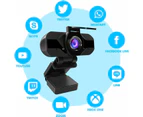 1080P Webcam with Microphone and Privacy Protection Cover, Suitable for Computer, Laptop Video Call Recording Conference, Plug and Play