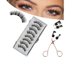 Magnetic eyelashes 3D artificial eyelashes set, reusable double magnetic false eyelashes, natural look of false eyelashes