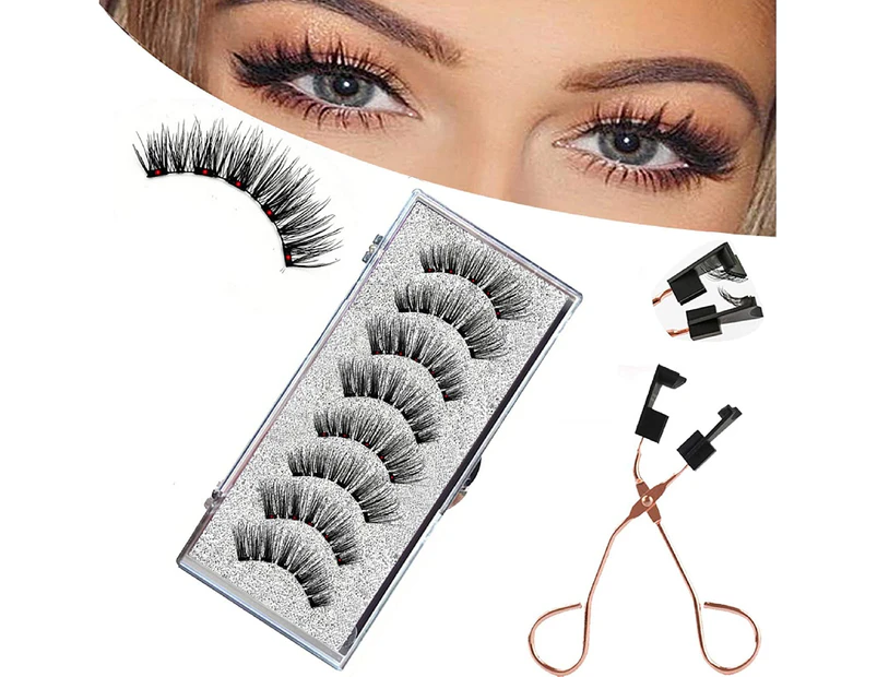 Magnetic eyelashes 3D artificial eyelashes set, reusable double magnetic false eyelashes, natural look of false eyelashes