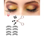 Magnetic eyelashes 3D artificial eyelashes set, reusable double magnetic false eyelashes, natural look of false eyelashes