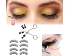 Magnetic eyelashes 3D artificial eyelashes set, reusable double magnetic false eyelashes, natural look of false eyelashes