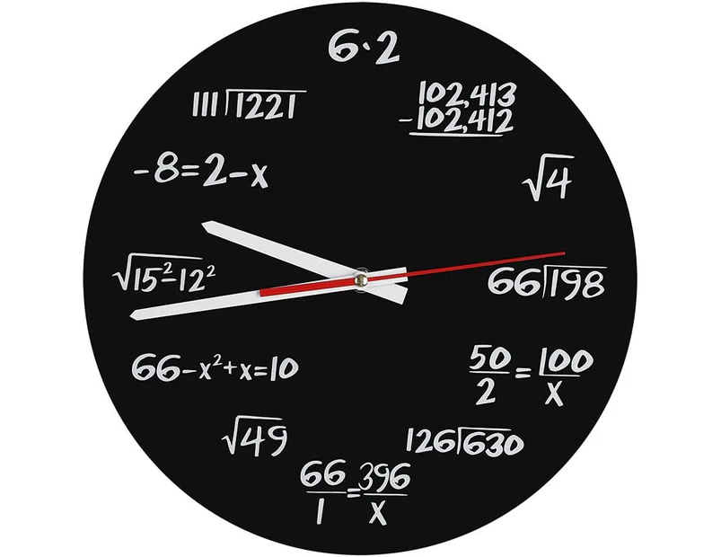 Acrylic Wall Clock Creative Math Wall Clock Unique Design Funny Math Formula Clock For Classroom Home Office Modern Decoration