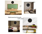 Acrylic Wall Clock Creative Math Wall Clock Unique Design Funny Math Formula Clock For Classroom Home Office Modern Decoration