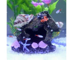 Aquarium Resin Artificial Shell Barrel Fish Tank Shrimp Hiding House Cave Decor