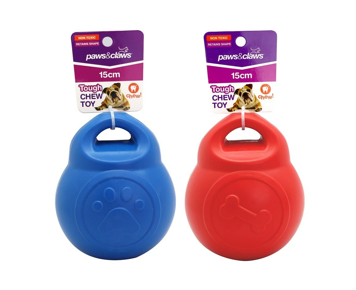 2x Paws & Claws Super Tuff 15cm Floater Ball Pet Dog/Puppy Tough Chew Toy Assrt.