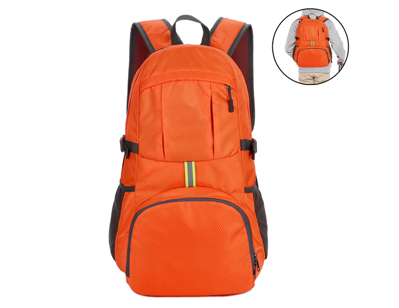 1 pcs Hiking Backpack 30L Lightweight Backpack Water Resistant Packable Backpack Travel Daypack for Women Men-Orange