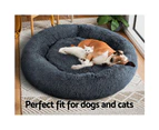 Pet Calming Bed Extra Large 110cm Dark Grey Washable