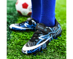 Soccer Shoes Little & Big Kids Lighweight Durable Turf Football Shoes Anti-Slip Soccer Outdoor Performance Firm Cleats - Blue