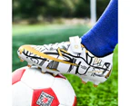 Soccer Shoes Little & Big Kids Lighweight Durable Turf Football Shoes Anti-Slip Soccer Outdoor Performance Firm Cleats - White