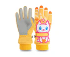 Winmax Warm Ski Gloves Cute Cartoon Snow Gloves For Winter-Yellow Cat