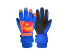 Winmax Warm Ski Gloves Cute Cartoon Snow Gloves For Winter-Royal Blue Dinosaur