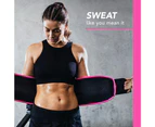 Sweet Sweat Waist Trimmer for Men & Women Black/| Premium Waist Trainer Sauna Suit, Includes Sample of Sweet Sweat Gel!-Small