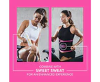 Sweet Sweat Waist Trimmer for Men & Women Black/| Premium Waist Trainer Sauna Suit, Includes Sample of Sweet Sweat Gel!-Medium