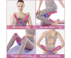 Thigh Master Workout Exerciser Thigh Toner Trimmer Butt Leg Arm Chest Toner ,Used In Home Gym To Weight Loss, Thin Thigh and Leg Shaping-Rosered