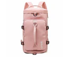 Large Capacity Travel Duffle Bag Sport Gym Backpack-Pink