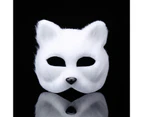 Masquerade Masque Fashionable Elegant Half-face Party Fox Furry Eye Masque for Girl White