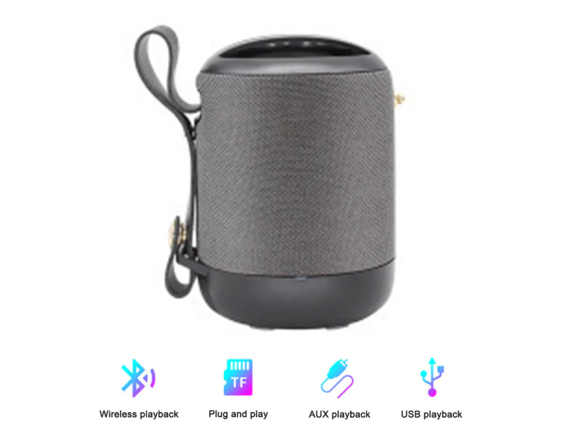 Portable Bluetooth Speaker, Louder Volume,  Waterproof Bluetooth 5.0 Speakers, TWS Wireless Speaker with 5W Drivers Stereo Sound, FM Radio - Grey