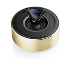 Bluetooth Speaker , Bluetooth Wireless with Deep Bass and Stereo Sound, Support TF Card/AUX, Built-in Mic for Home Outdoor Party Travel - Gold