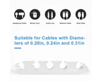 16 Pack Cable Clips Wire Management for Your Wires, Computer, Earphone Line, Charging and Mouse, Tachograph Cord - White
