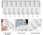 2 Pcs 8 Cavities Silicone Ice Cream Molds Popsicle BPA Free Pop Ice Lolly Mold Reusable