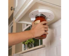 Under Cabinet Jar Opener - Undermount Lid Gripper Tool Easily Grip and Unscrew Multi-Sized Jars, Bottles and Containers