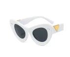 Hot Sale Creative Sunglasses Unisex Rimless Small Triangle Sunglasses UV 400 Eyewear Trending Narrow Cool Sunglasses Streetwear - Style- B