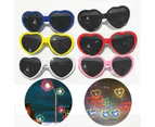 New Love Heart Shaped Effect Glasses Watch The Lights Change Love Image Heart At Night Diffraction Glasses Men Women Sunglasses - 0