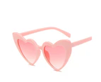 Love Heart Sunglasses Women Big Frame Personality Sunglass Fashion Cute Sexy Retro Cat Eye Vintage Sun Glasses Pink Female - Pink