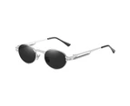 Round Steampunk Sunglasses Women Small Frames Punk Sunglasses Men Retro Eyewear Vintage Sunglasses Brand Designer UV400 - Style- B