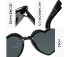 New 3D Stereoscopic Design Love Heart Sunglasses for Women Men Jelly Color Street Shooting Sun Shades Glasses 2022 Gafas De Sol - Black