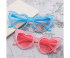 New 3D Stereoscopic Design Love Heart Sunglasses for Women Men Jelly Color Street Shooting Sun Shades Glasses 2022 Gafas De Sol - Black Double Grey